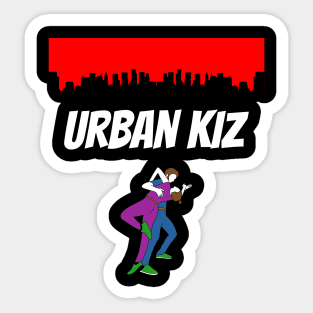 Urban Kiz with dancing couple | Kizomba | Skyline Tarraxinha Sticker